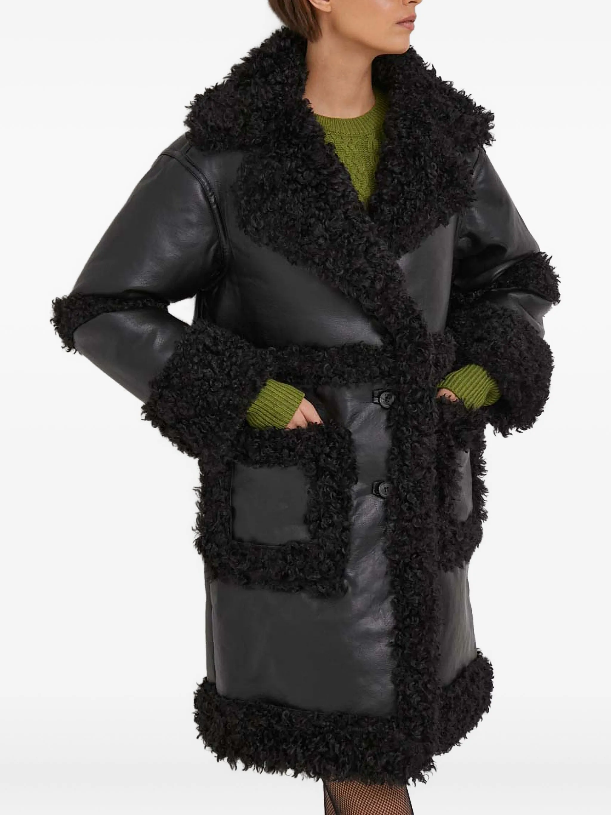 Пальто с накладным карманом Benetton, черный
Пальто с накладным карманом Benetton, черный