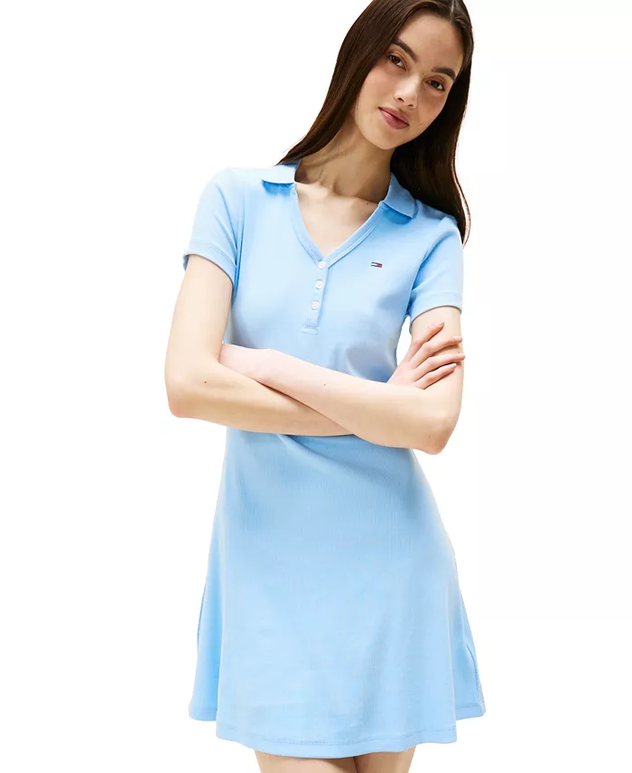 Женское платье-поло с ребристой структурой и силуэтом "фит-энд-флэр" Tommy Jeans, синий
Женское платье-поло с ребристой структурой и силуэтом "фит-энд-флэр" Tommy Jeans, синий