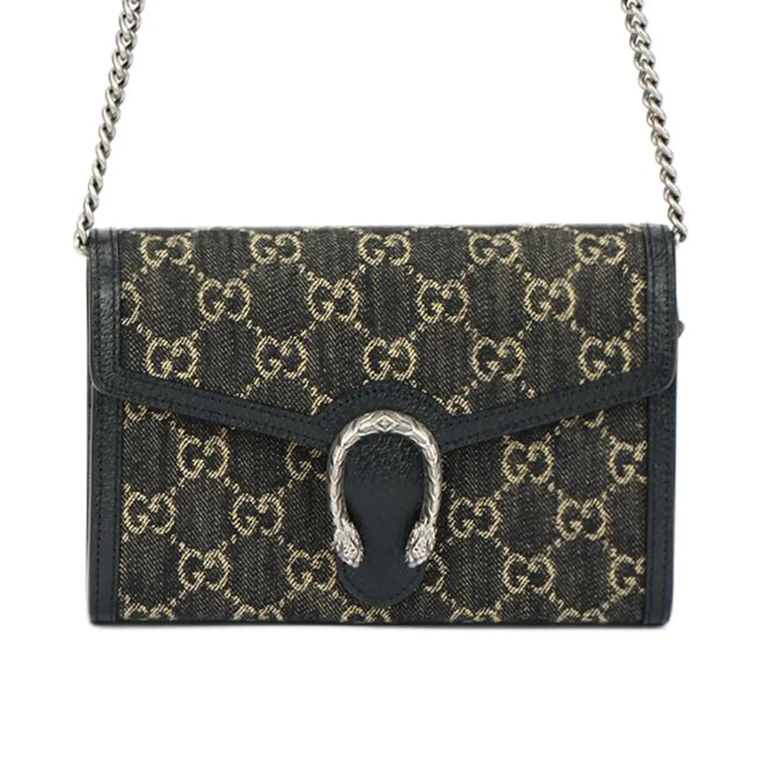 Gucci Кошелек-сумка Dionysus из жаккардовой джинсовой ткани с кожаной цепочкой, женская, черная
Gucci Кошелек-сумка Dionysus из жаккардовой джинсовой ткани с кожаной цепочкой, женская, черная
