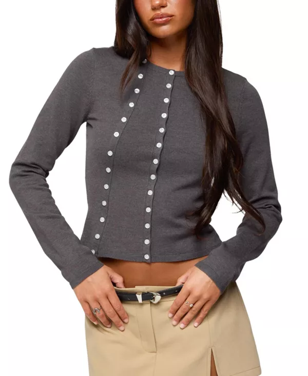 Вязаный кардиган Hestia на пуговицах Edikted, серый
Вязаный кардиган Hestia на пуговицах Edikted, серый