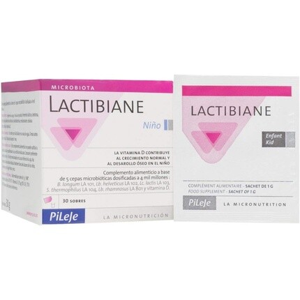 Lactibiane для детей 30 пакетиков по 1 г Pileje
Lactibiane для детей 30 пакетиков по 1 г Pileje