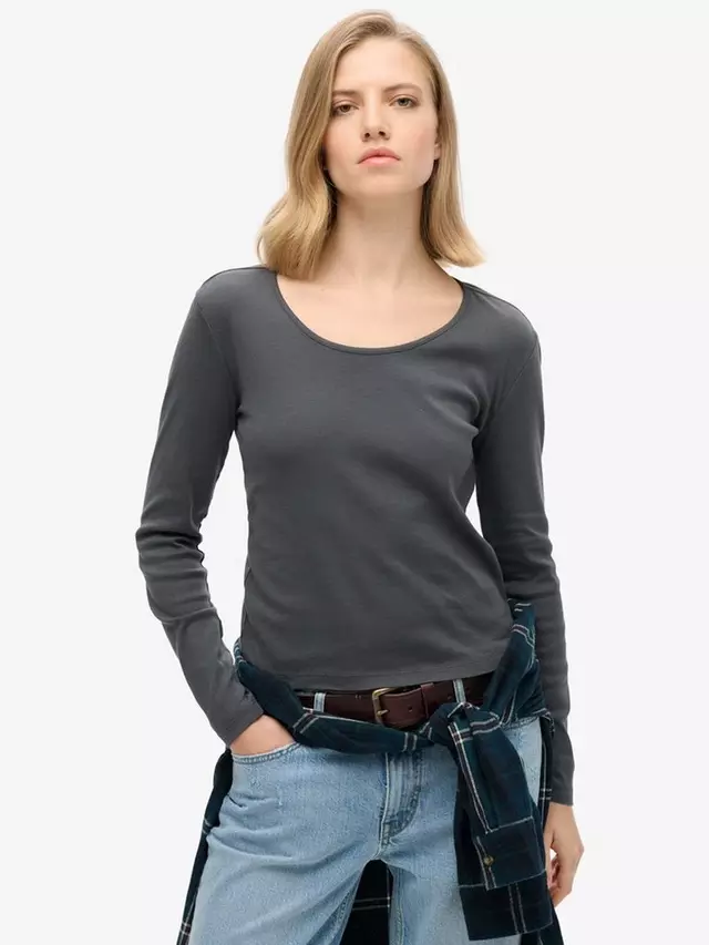 Топ Superdry Fine Rib Scoop Neck Long Sleeve, цвет washed/black
Топ Superdry Fine Rib Scoop Neck Long Sleeve, цвет washed/black