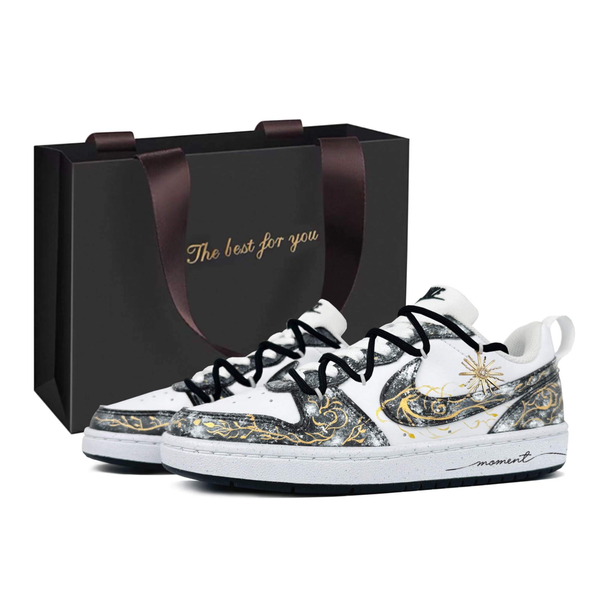 Nike Court borough golden pattern slip resistant противоскользящие устойчивые к истиранию низкие кроссовки для скейтбординга gold kids'
Nike Court borough golden pattern slip resistant противоскользящие устойчивые к истиранию низкие кроссовки для скейтбординга gold kids'