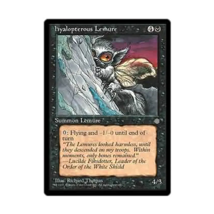 CCG Гиалоптерный лемур (U), MTG - Ice Age
CCG Гиалоптерный лемур (U), MTG - Ice Age