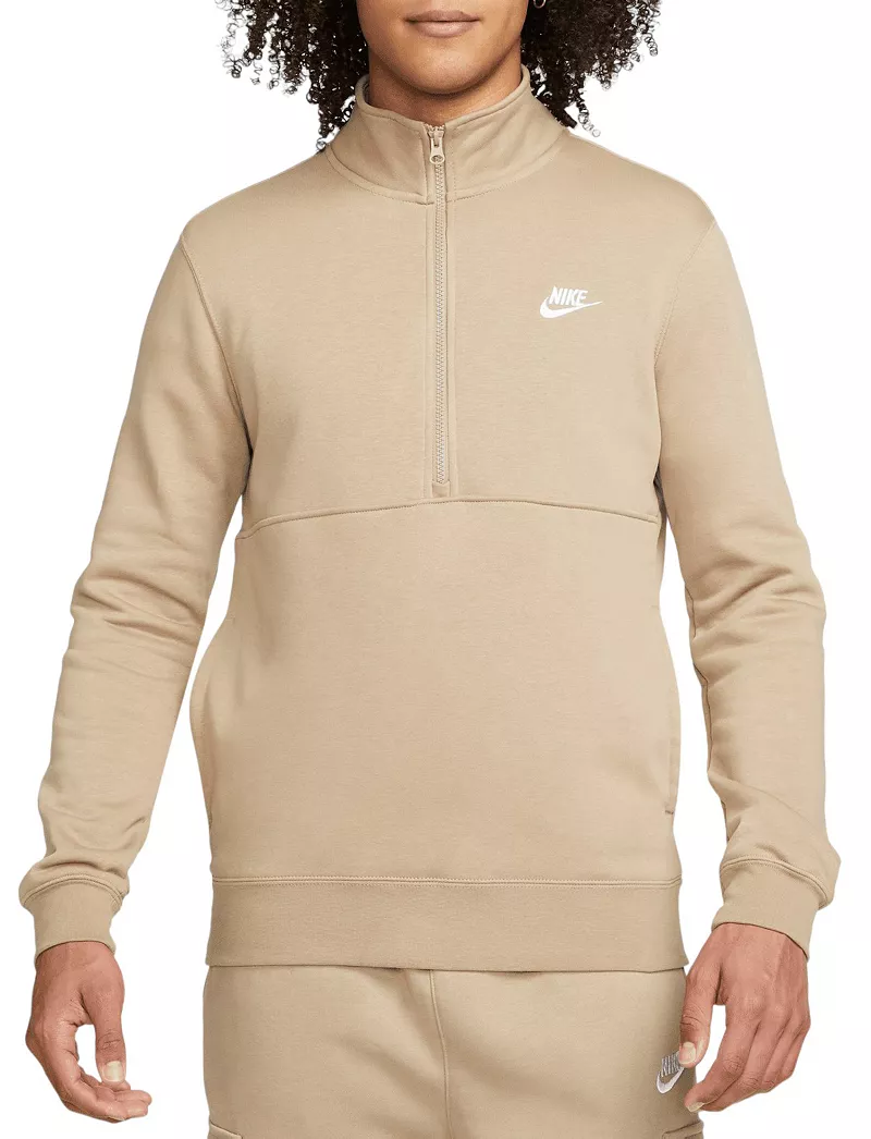 Мужской пуловер с молнией 1/2 с начесом сзади Nike Sportswear Club, хаки
Мужской пуловер с молнией 1/2 с начесом сзади Nike Sportswear Club, хаки