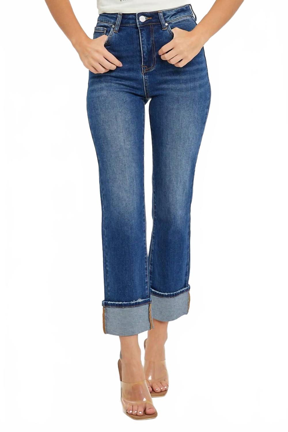 Высокие прямые джинсы с манжетами в темном дениме RISEN, Dark Denim
Высокие прямые джинсы с манжетами в темном дениме RISEN, Dark Denim