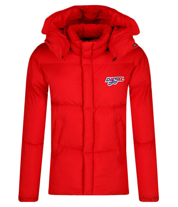 Куртка детская Diesel утепленная с капюшоном, красный 
Куртка детская Diesel утепленная с капюшоном, красный