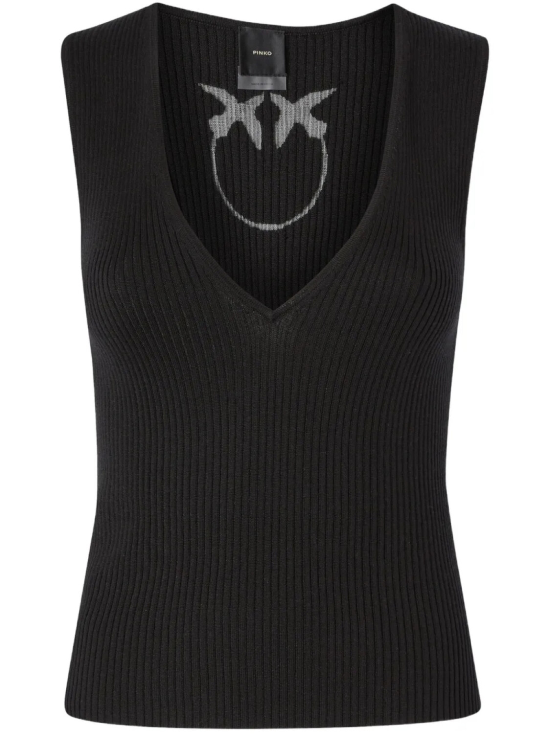 Топ без рукавов PINKO в рубчик, черный
Топ без рукавов PINKO в рубчик, черный