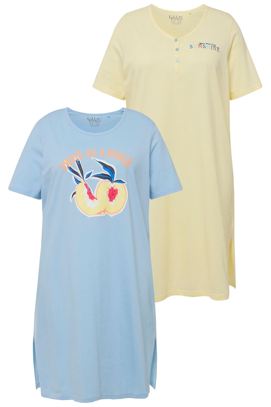 Ночная рубашка Ulla Popken, светло-голубой/желтый
Ночная рубашка Ulla Popken, светло-голубой/желтый