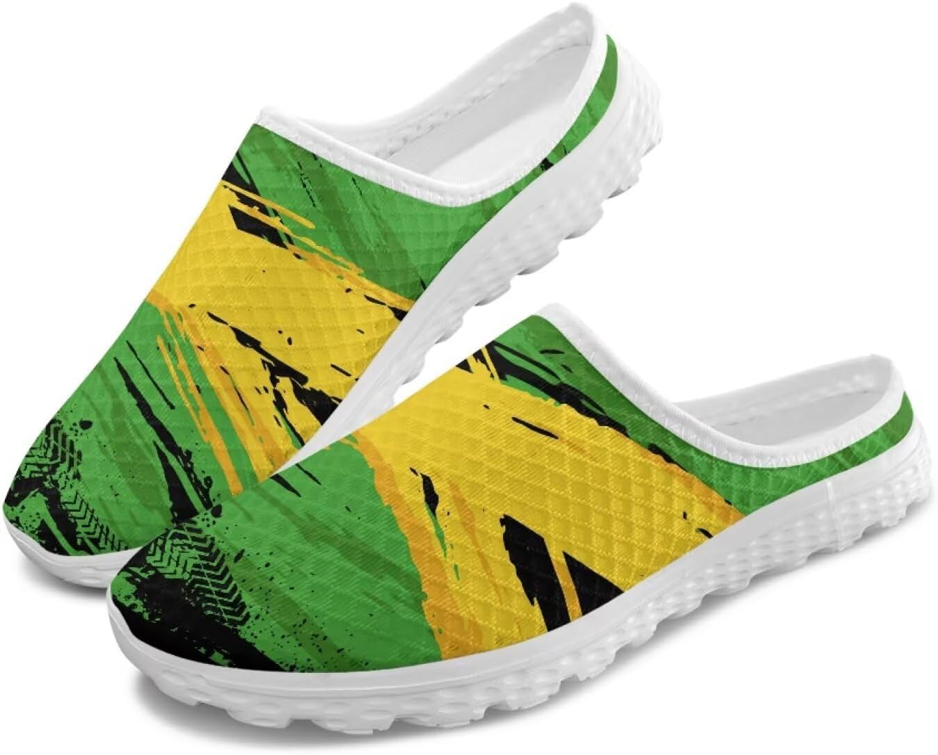 Женские кроссовки Tomeusey Half Sport с сеткой - легкие прогулочные кроссовки с мягкой подошвой и удобной стелькой для повседневного использования, Jamaican Flag-3
Женские кроссовки Tomeusey Half Sport с сеткой - легкие прогулочные кроссовки с мягкой подошвой и удобной стелькой для повседневного использования, Jamaican Flag-3