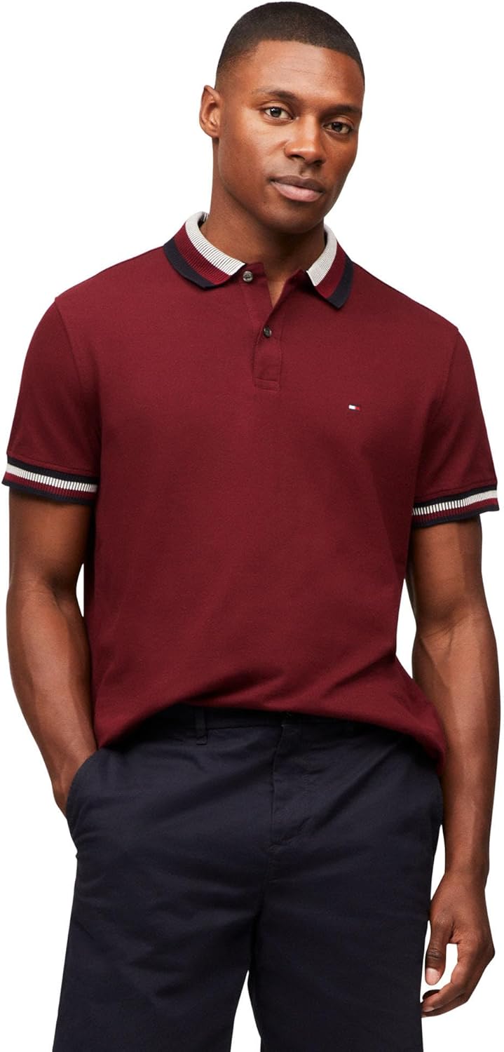 Мужские повседневные рубашки-поло Tommy Hilfiger с коротким рукавом, классического кроя, с эластичными вставками и воротником, Deep Rouge
Мужские повседневные рубашки-поло Tommy Hilfiger с коротким рукавом, классического кроя, с эластичными вставками и воротником, Deep Rouge