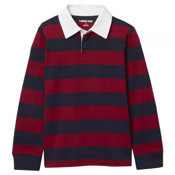 Рубашка для регби с длинным рукавом и воротником для мальчиков 8-20 лет Lands' End, цвет navy bike red stripe 
Рубашка для регби с длинным рукавом и воротником для мальчиков 8-20 лет Lands' End, цвет navy bike red stripe