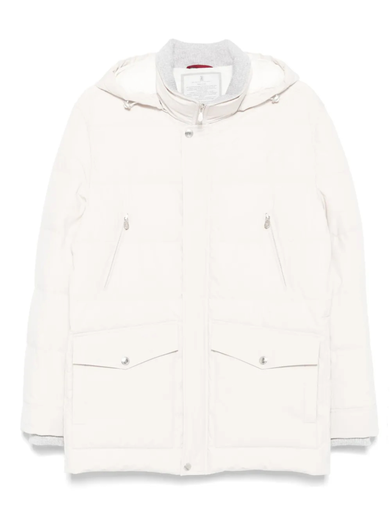 Куртка-пуховик с капюшоном Brunello Cucinelli, нейтральный 
Куртка-пуховик с капюшоном Brunello Cucinelli, нейтральный