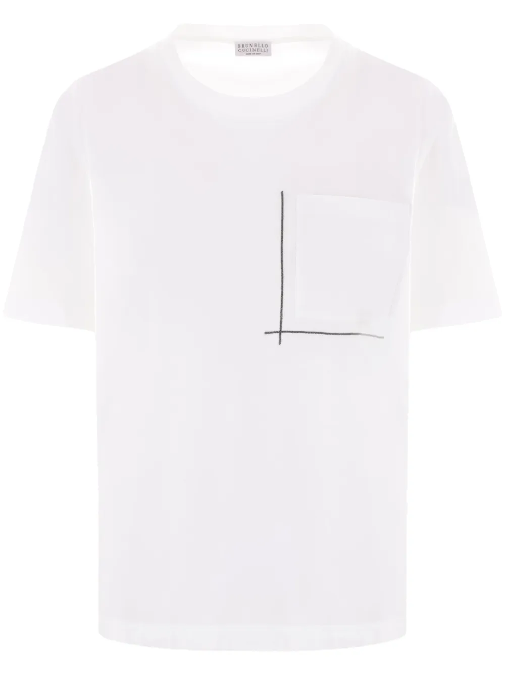 Футболка с декором Monili Brunello Cucinelli, белый
Футболка с декором Monili Brunello Cucinelli, белый