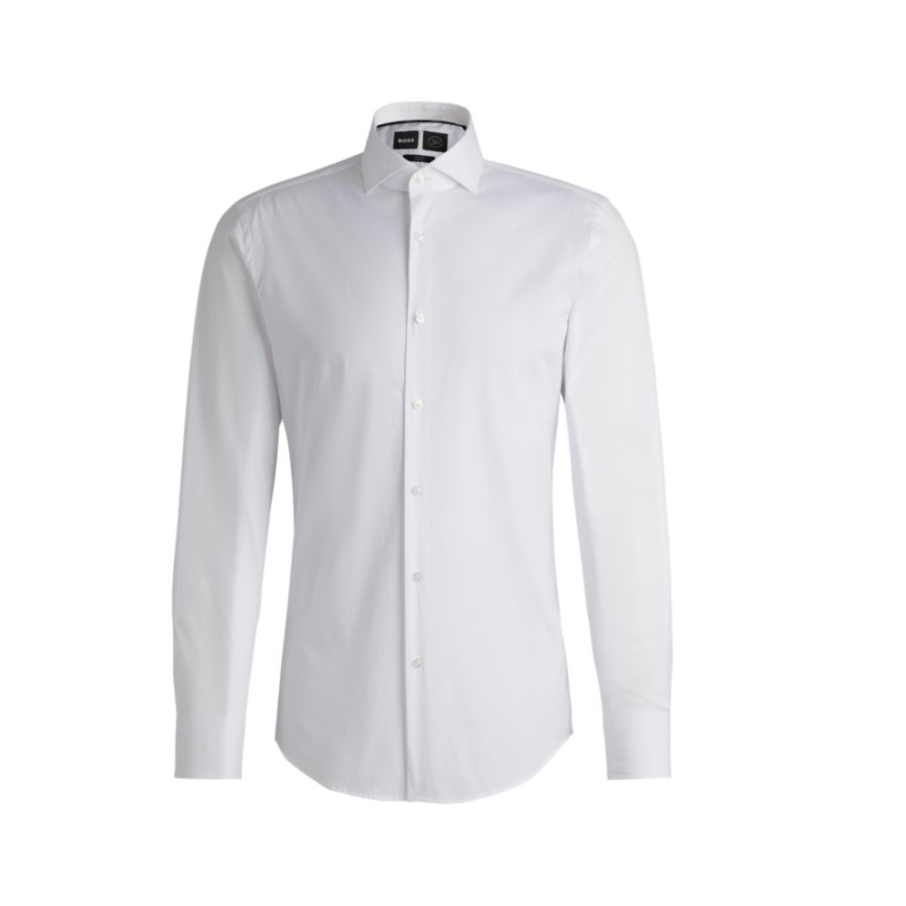 Рубашка облегающего кроя из легкогладящегося поплина BOSS, белый
Рубашка облегающего кроя из легкогладящегося поплина BOSS, белый