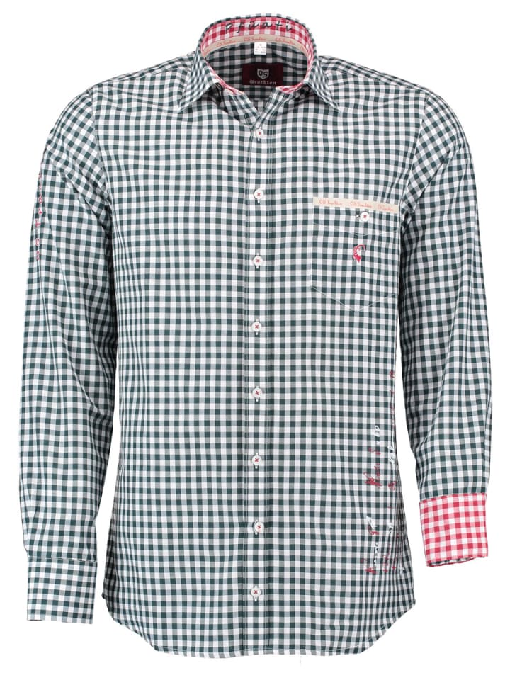 традиционная рубашка Убегу темно-зеленого цвета OS-Trachten
традиционная рубашка Убегу темно-зеленого цвета OS-Trachten