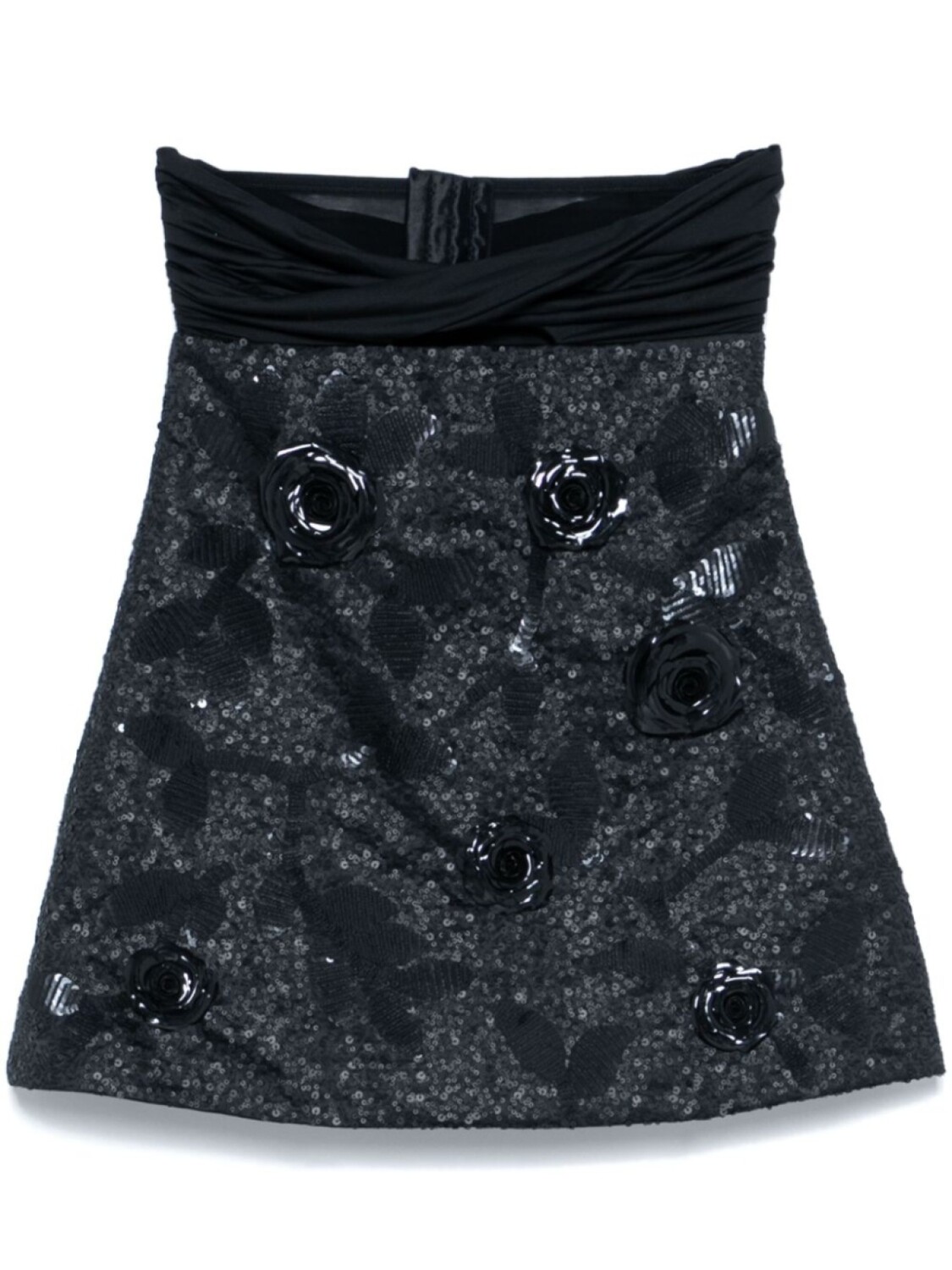 Мини-платье с перекрученными деталями DES PHEMMES, черный 
Мини-платье с перекрученными деталями DES PHEMMES, черный