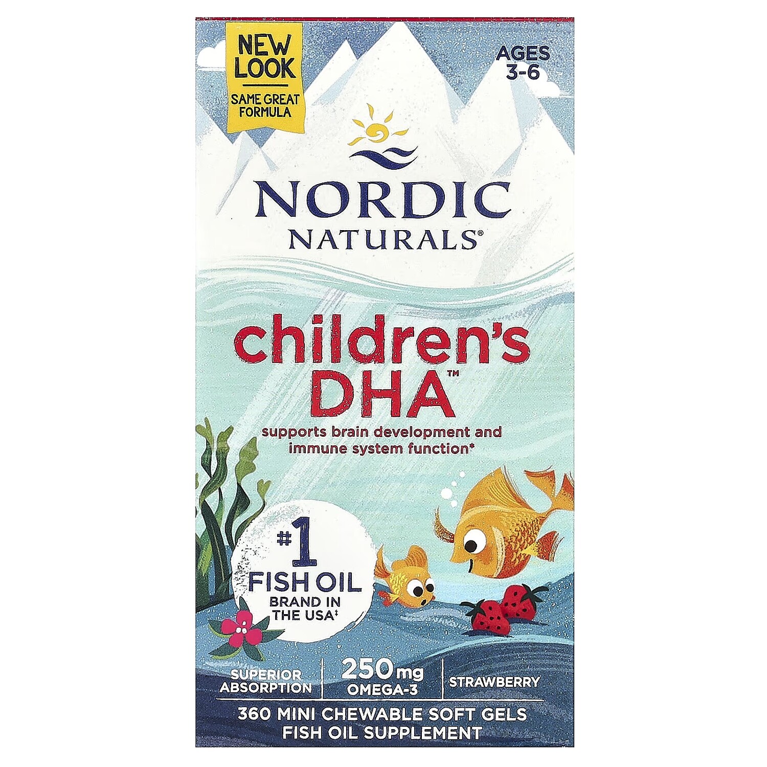Nordic Naturals Детская ДГК для детей от 3 до 6 лет Клубника 360 Мини-жевательные мягкие гели
Nordic Naturals Детская ДГК для детей от 3 до 6 лет Клубника 360 Мини-жевательные мягкие гели