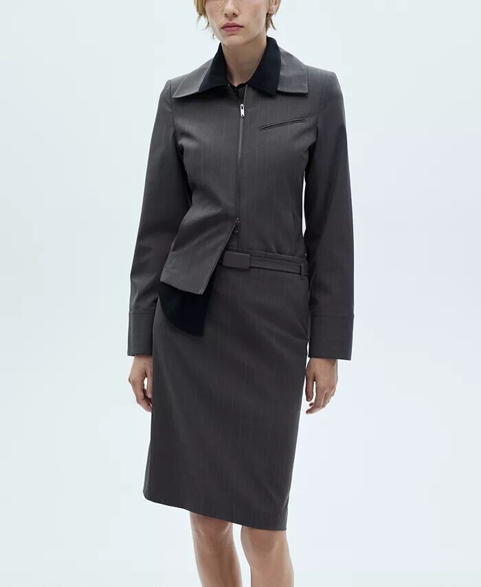 Женская юбка-карандаш в тонкую полоску MANGO, серый
Женская юбка-карандаш в тонкую полоску MANGO, серый