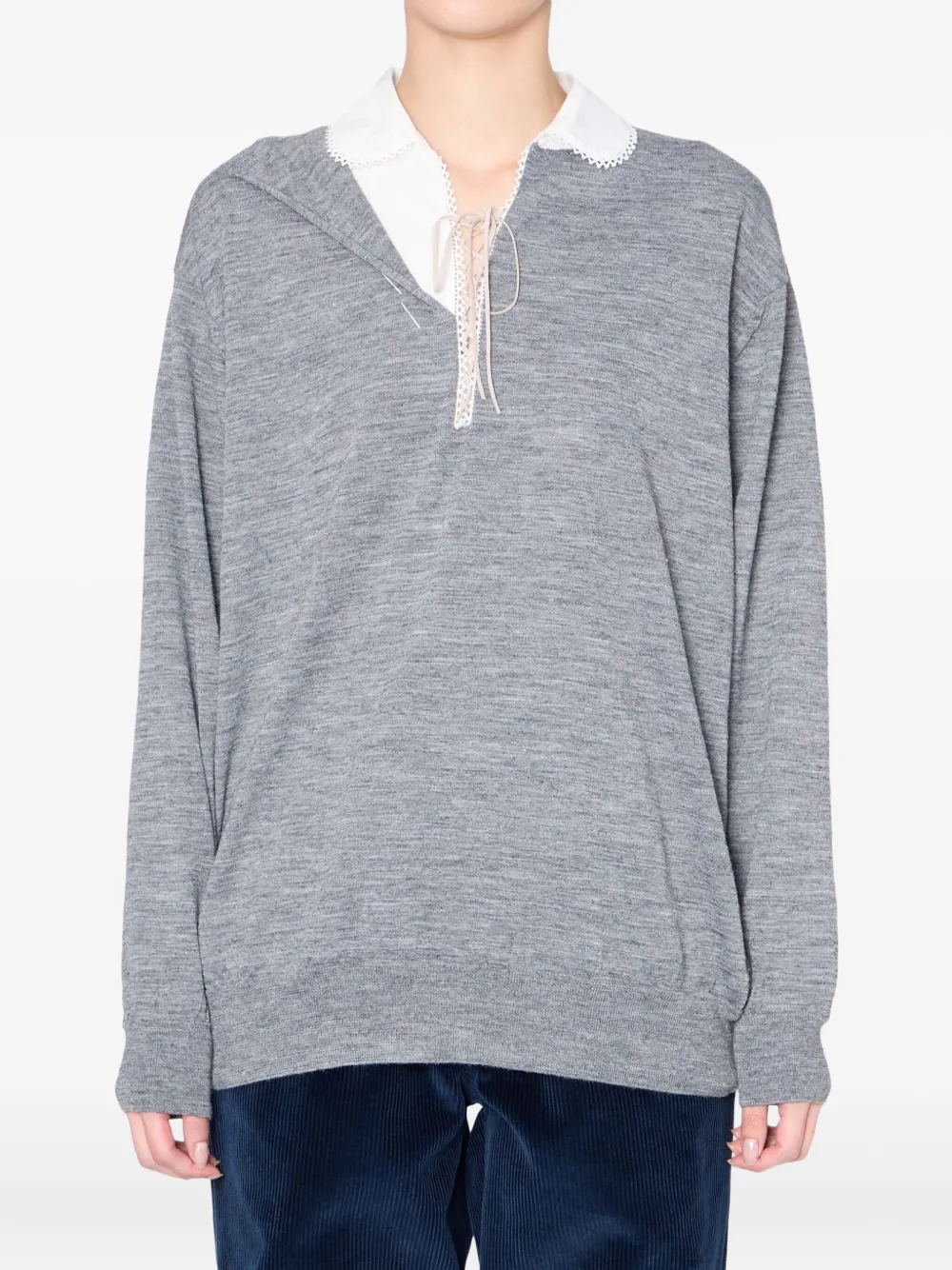 Свитер с кружевом Kolor, серый
Свитер с кружевом Kolor, серый