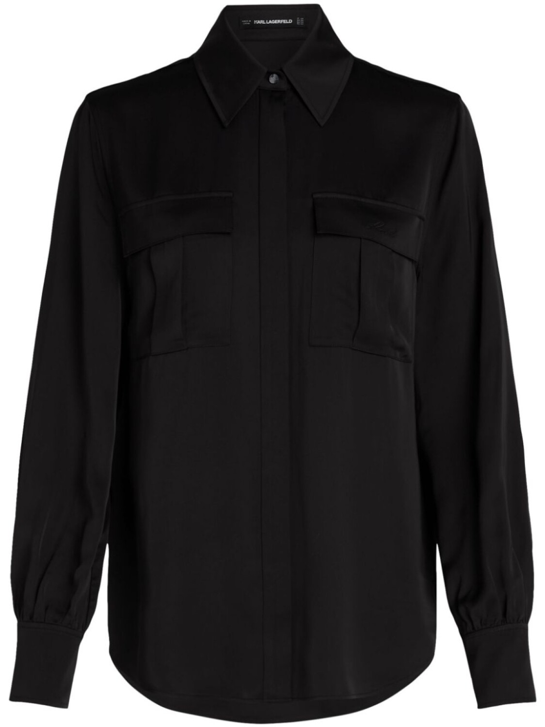 Karl Lagerfeld атласная рубашка карго, черный
Karl Lagerfeld атласная рубашка карго, черный