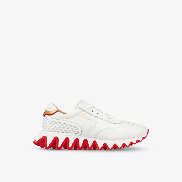 Кроссовки Loubishark из кожи и сетки Christian Louboutin, белый 
Кроссовки Loubishark из кожи и сетки Christian Louboutin, белый