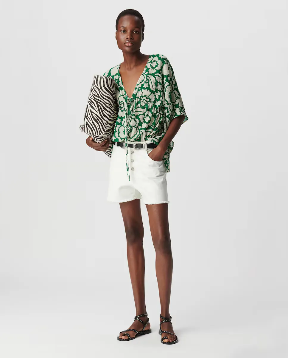 Женская блузка с французским рукавом IKKS, светло-зеленый
Женская блузка с французским рукавом IKKS, светло-зеленый