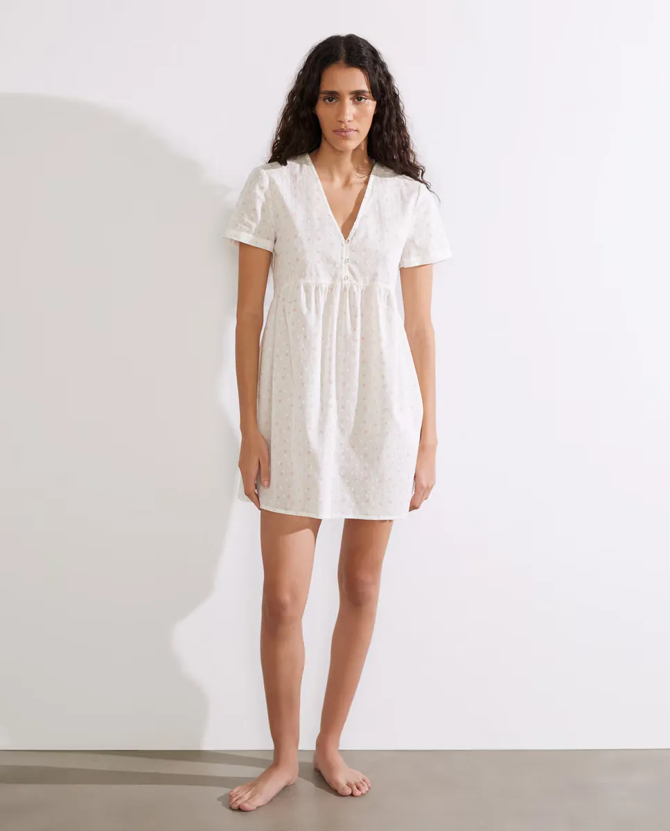 Ночная рубашка с короткими рукавами плюмети с цветочным принтом Easy Wear, цвет 120 Crudo
Ночная рубашка с короткими рукавами плюмети с цветочным принтом Easy Wear, цвет 120 Crudo