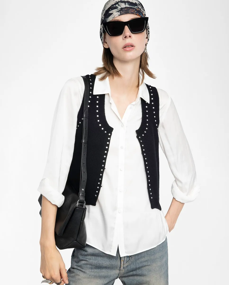 Женский шерстяной жилет Dublin с заклепками Zadig & Voltaire, черный
Женский шерстяной жилет Dublin с заклепками Zadig & Voltaire, черный