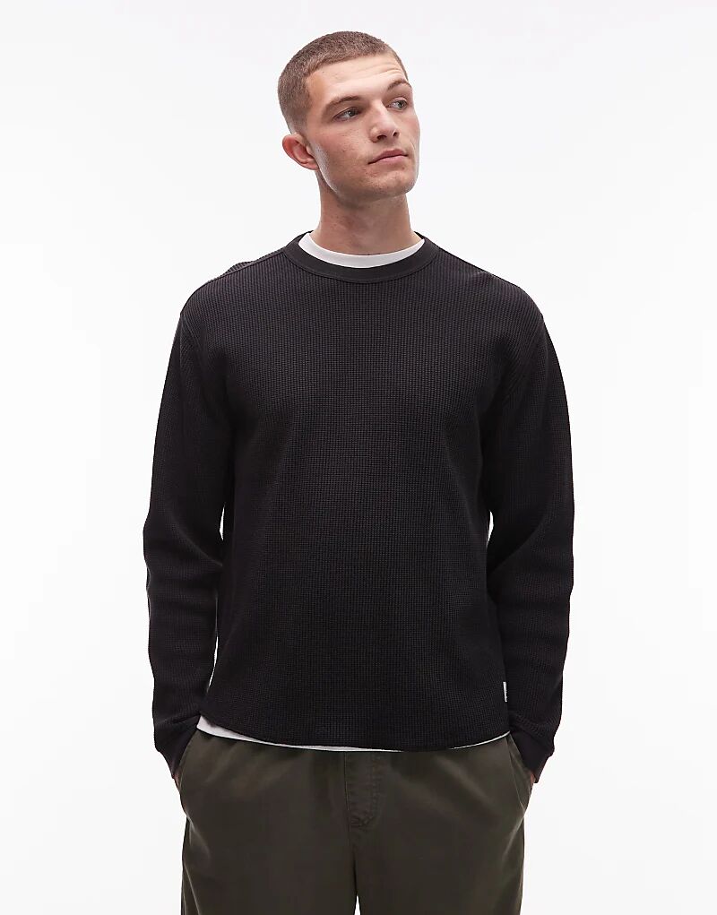 Футболка Levi's с длинными рукавами и вафельным узором, черная
Футболка Levi's с длинными рукавами и вафельным узором, черная