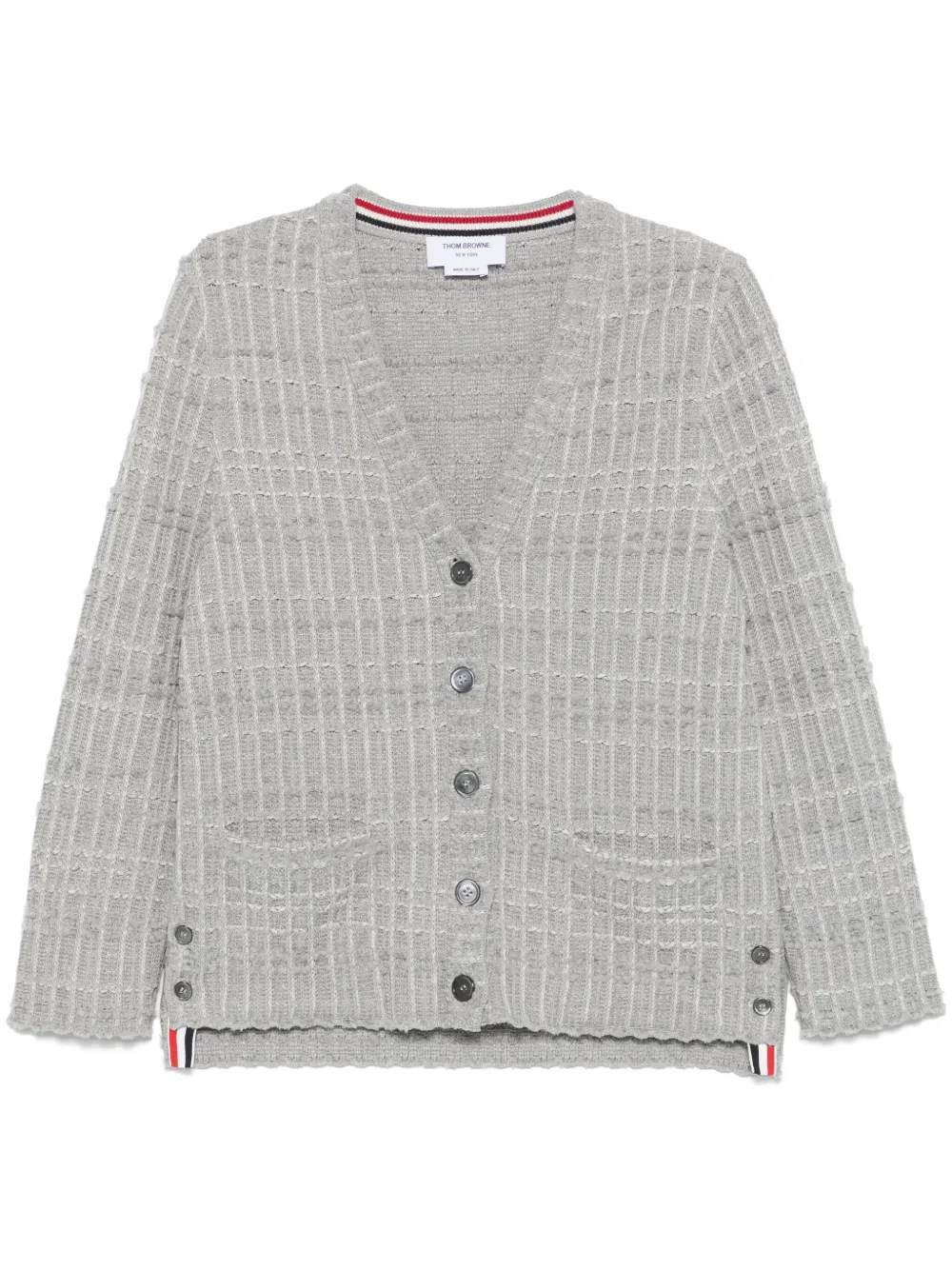 Твидовый кардиган THOM BROWNE, серый 
Твидовый кардиган THOM BROWNE, серый