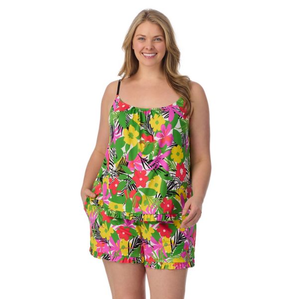 Пижамный комплект с топом на резинке и шортами больших размеров Beauty Sleep Social, мультиколор
Пижамный комплект с топом на резинке и шортами больших размеров Beauty Sleep Social, мультиколор