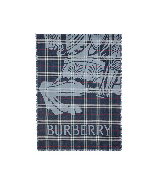 Широкий шерстяно-шелковый шарф в клетку ekd Burberry, синий
Широкий шерстяно-шелковый шарф в клетку ekd Burberry, синий