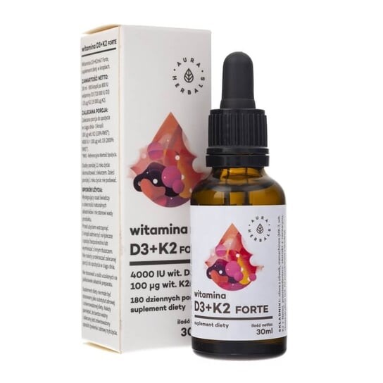 Витамин D3 + К2мк7 Форте Aura Herbals, 30 мл
Витамин D3 + К2мк7 Форте Aura Herbals, 30 мл