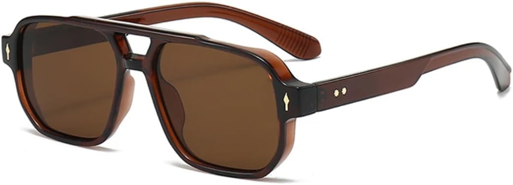 Ретро-солнцезащитные очки с двойной перемычкой для женщин, модные прозрачные линзы с градиентом цвета океана, защита от УФ-излучения UV400, мужские очки с заклепками в стиле панк UUPTTPL, Brown Brown
Ретро-солнцезащитные очки с двойной перемычкой для женщин, модные прозрачные линзы с градиентом цвета океана, защита от УФ-излучения UV400, мужские очки с заклепками в стиле панк UUPTTPL, Brown Brown