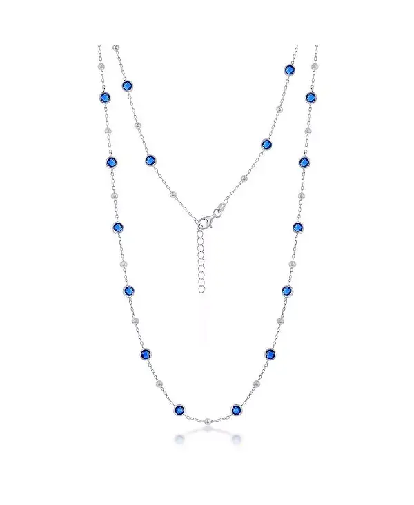 Ожерелье из стерлингового серебра с фианитами и бусинами (белого, зеленого, синего или красного цвета) Simona, sapphire
Ожерелье из стерлингового серебра с фианитами и бусинами (белого, зеленого, синего или красного цвета) Simona, sapphire