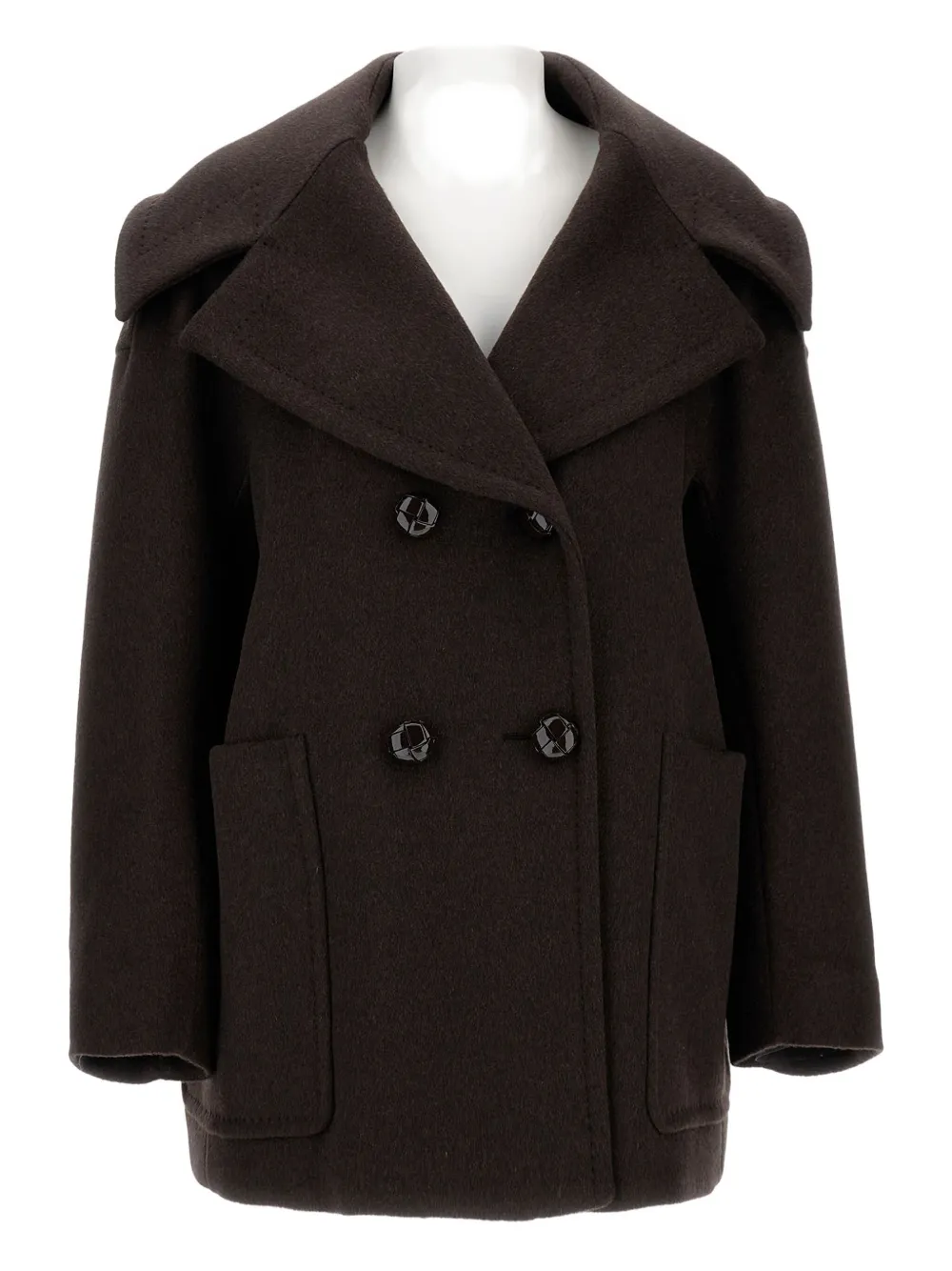 Двубортный пиджак с широкими лацканами Max Mara, коричневый
Двубортный пиджак с широкими лацканами Max Mara, коричневый