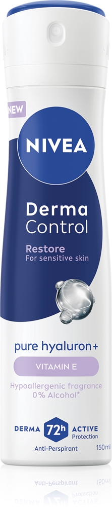 Derma control restore спрей-антиперспирант для чувствительной кожи Nivea, 150 мл
Derma control restore спрей-антиперспирант для чувствительной кожи Nivea, 150 мл