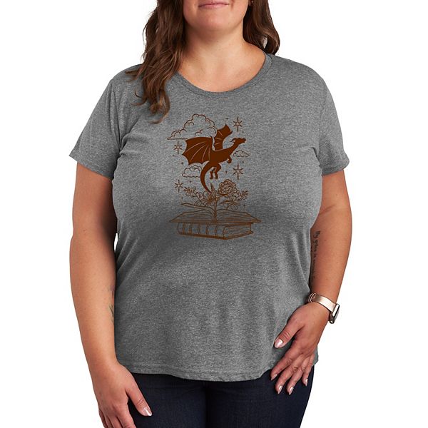 Футболка Plus size с фэнтезийным принтом "Дракон и книга" Licensed Character, Heather Gray
Футболка Plus size с фэнтезийным принтом "Дракон и книга" Licensed Character, Heather Gray