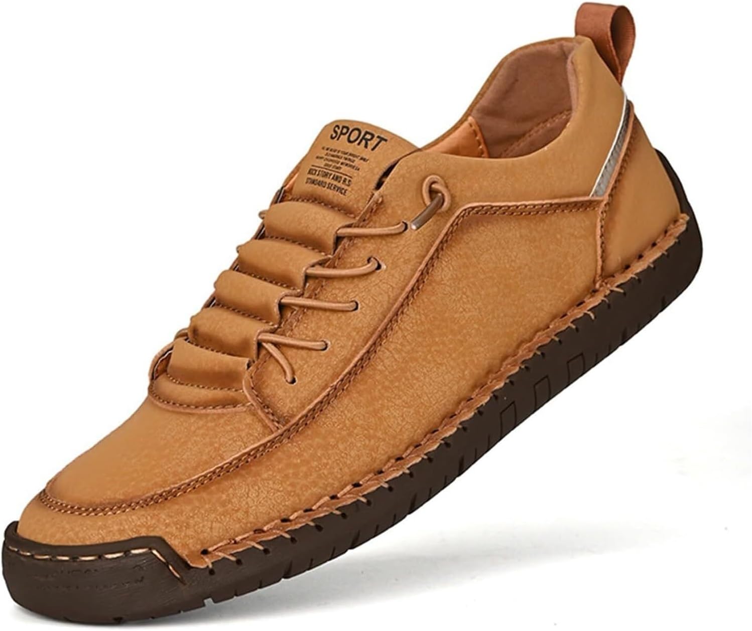 Мужские кожаные лоферы с шнуровкой, противоскользящие для ходьбы, с круглым носком, ручная прошивка, мягкие и удобные, обувь без застежки для прогулок, уличная повседневная обувь, водонепроницаемые, для ходьбы, вождения и офиса Generic, коричнев...
Мужские кожаные лоферы с шнуровкой, противоскользящие для ходьбы, с круглым носком, ручная прошивка, мягкие и удобные, обувь без застежки для прогулок, уличная повседневная обувь, водонепроницаемые, для ходьбы, вождения и офиса Generic, коричнев...