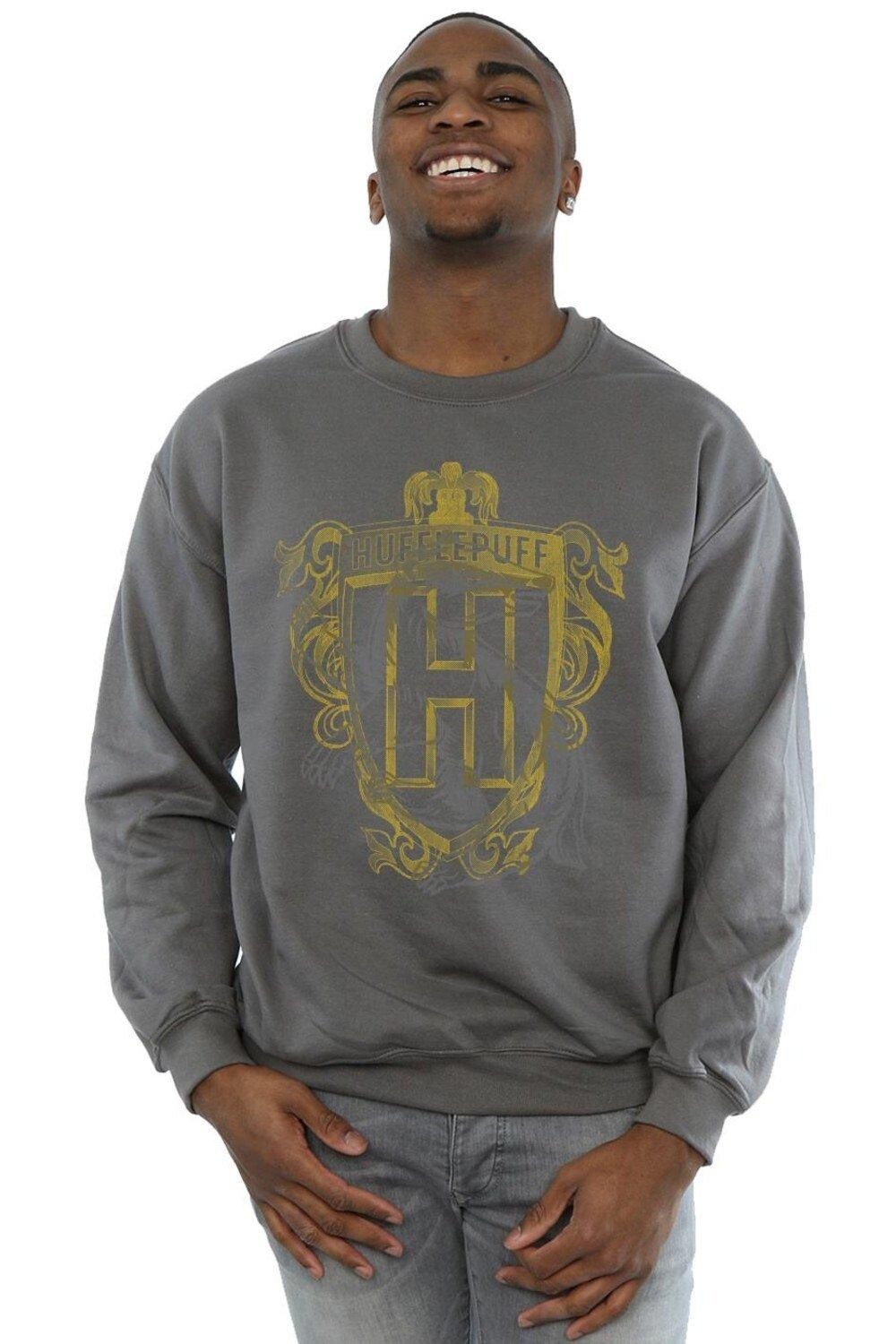 Толстовка с гербом «Хаффлпафф Барсук» Harry Potter, серый 
Толстовка с гербом «Хаффлпафф Барсук» Harry Potter, серый