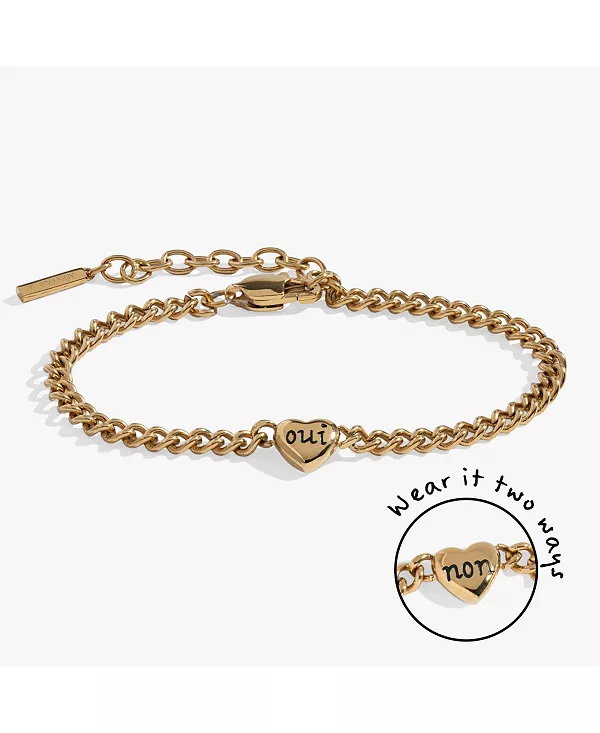 Oui non heart inline Bracelet Alex And Ani, gold
Oui non heart inline Bracelet Alex And Ani, gold