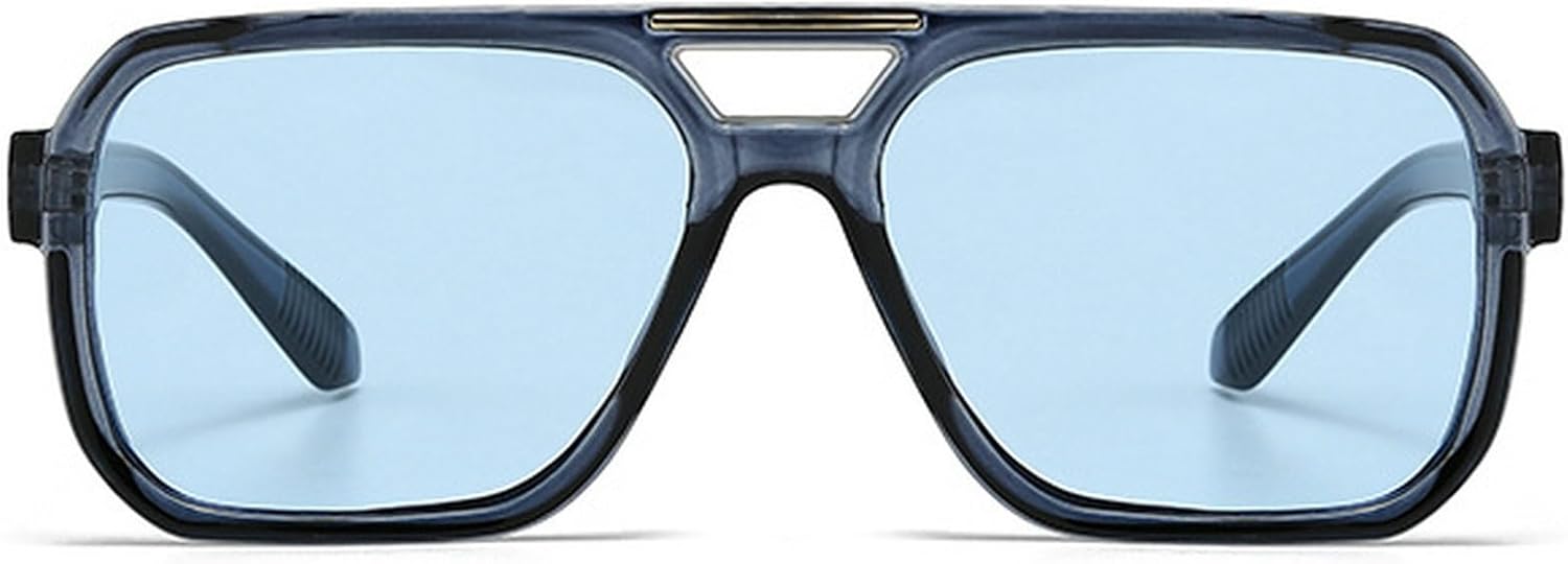 Модные солнцезащитные очки с двойной перемычкой, квадратной формы, женские, в стиле ретро, голубые, с защитой от УФ-излучения UV400, мужские, черные, для активного отдыха mincl, Blue
Модные солнцезащитные очки с двойной перемычкой, квадратной формы, женские, в стиле ретро, голубые, с защитой от УФ-излучения UV400, мужские, черные, для активного отдыха mincl, Blue