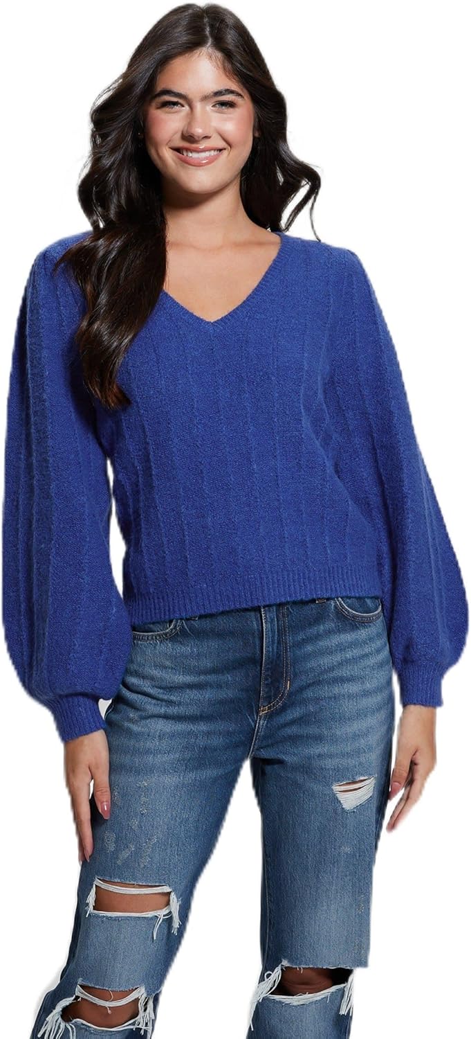 Свитер с V-образным вырезом Madeline Textured GUESS, Surfing Blue
Свитер с V-образным вырезом Madeline Textured GUESS, Surfing Blue