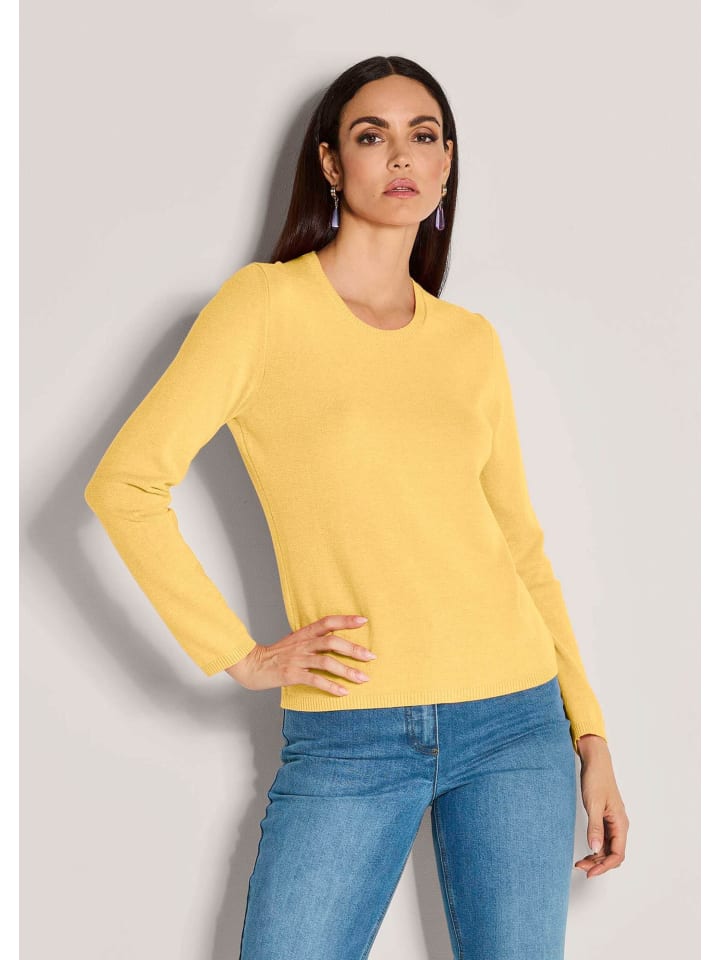 MADELEINE Легкий топ тонкой вязки с круглым вырезом, золотисто-желтого/меланжевого цвета
MADELEINE Легкий топ тонкой вязки с круглым вырезом, золотисто-желтого/меланжевого цвета