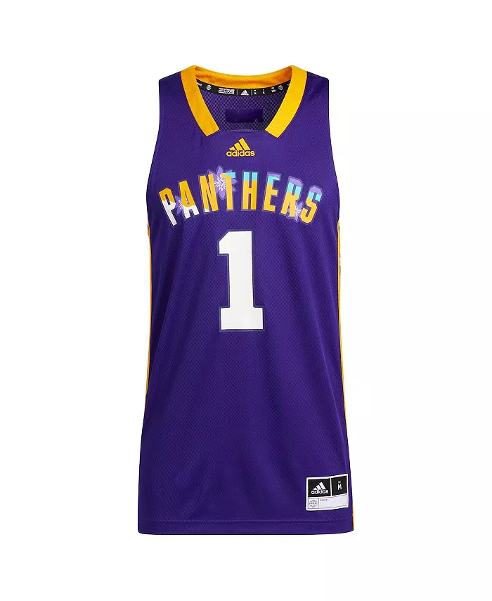 Мужская баскетбольная реплика футболки Prairie View A&M Panthers в фиолетовом цвете, посвященная черному превосходству adidas
Мужская баскетбольная реплика футболки Prairie View A&M Panthers в фиолетовом цвете, посвященная черному превосходству adidas