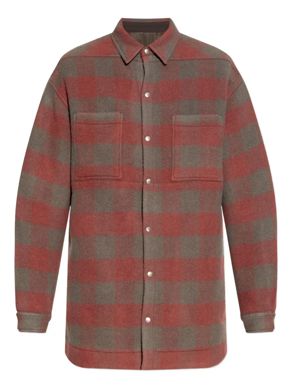 Клетчатая шерстяная рубашка Rick Owens, коричневый
Клетчатая шерстяная рубашка Rick Owens, коричневый