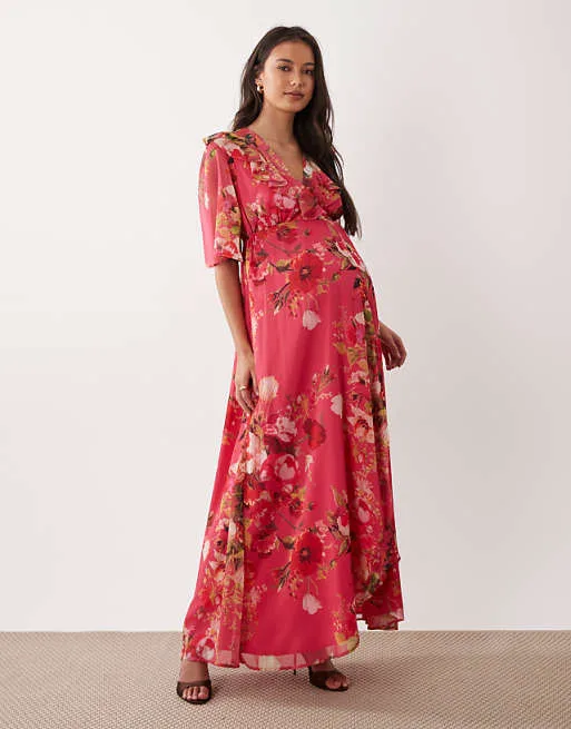 Розовое платье макси с запахом и развевающимися рукавами Hope & Ivy для беременных Hope & Ivy
Розовое платье макси с запахом и развевающимися рукавами Hope & Ivy для беременных Hope & Ivy