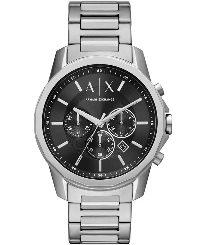Мужские часы-браслет из нержавеющей стали с хронографом, 44 мм A|X Armani Exchange
Мужские часы-браслет из нержавеющей стали с хронографом, 44 мм A|X Armani Exchange