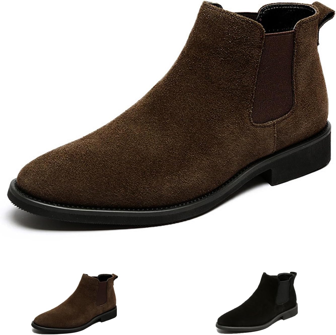Мужские замшевые ботинки KCTRFSJ с заостренным носком, на мягкой подошве без каблука, нескользящие короткие ботинки Челси, модные высокие повседневные и формальные ботильоны, коричневый
Мужские замшевые ботинки KCTRFSJ с заостренным носком, на мягкой подошве без каблука, нескользящие короткие ботинки Челси, модные высокие повседневные и формальные ботильоны, коричневый